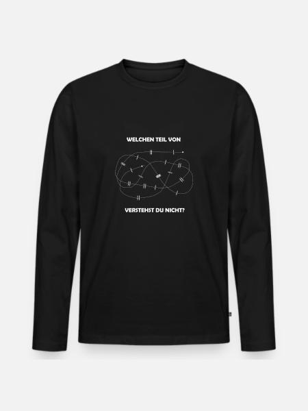 Springreiten - Männer Premium Bio Langarmshirt - Schwarz