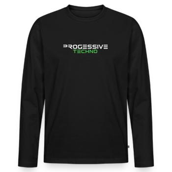 Techno Progressive | Festival, Tomorrowland - T-shirt manches longues Premium bio Homme - noir - Devant - Nico (187cm)