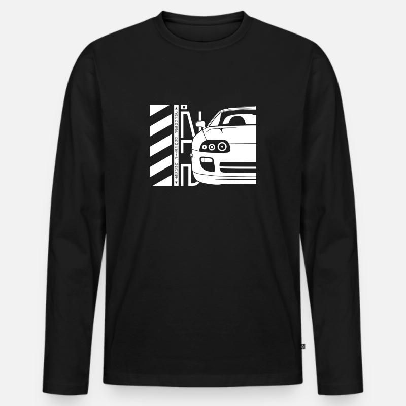 JDM Supra Auto Japan - Männer Premium Bio Langarmshirt - Schwarz