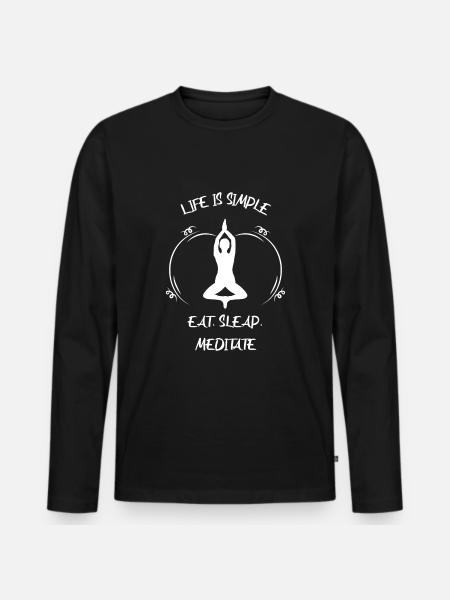 Médaïon - T-shirt manches longues Premium bio Homme - noir