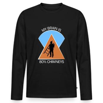 Ramoneur Ramoneur Ramoneur - T-shirt manches longues Premium bio Homme - noir - Devant - Nico (187cm)