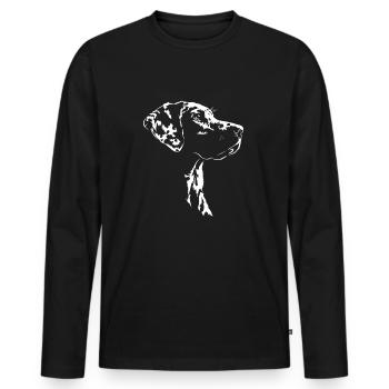 Catahoula Leopard Dog Silhouette Hunde Wilsigns - Männer Premium Bio Langarmshirt - Schwarz - Vorne - Nico (187cm)