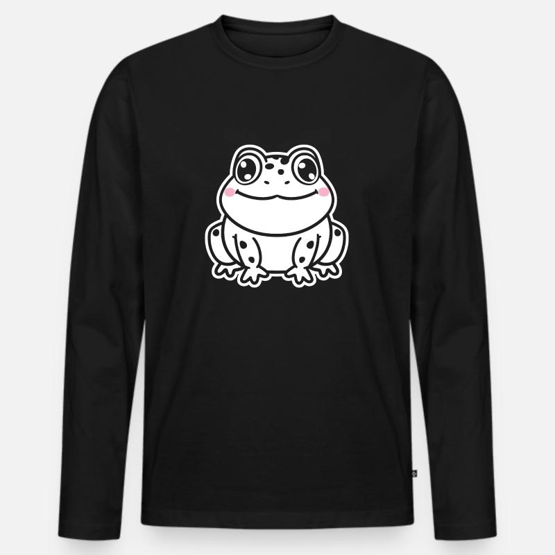 Kröte - Männer Premium Bio Langarmshirt - Schwarz