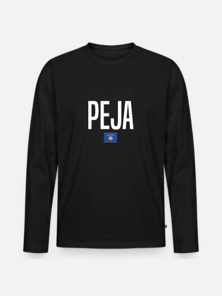 Peja, Kosovo - Men's Premium Organic Long Sleeve Shirt - black