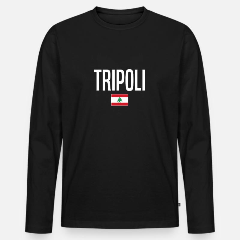 Tripoli Libanon - Männer Premium Bio Langarmshirt - Schwarz