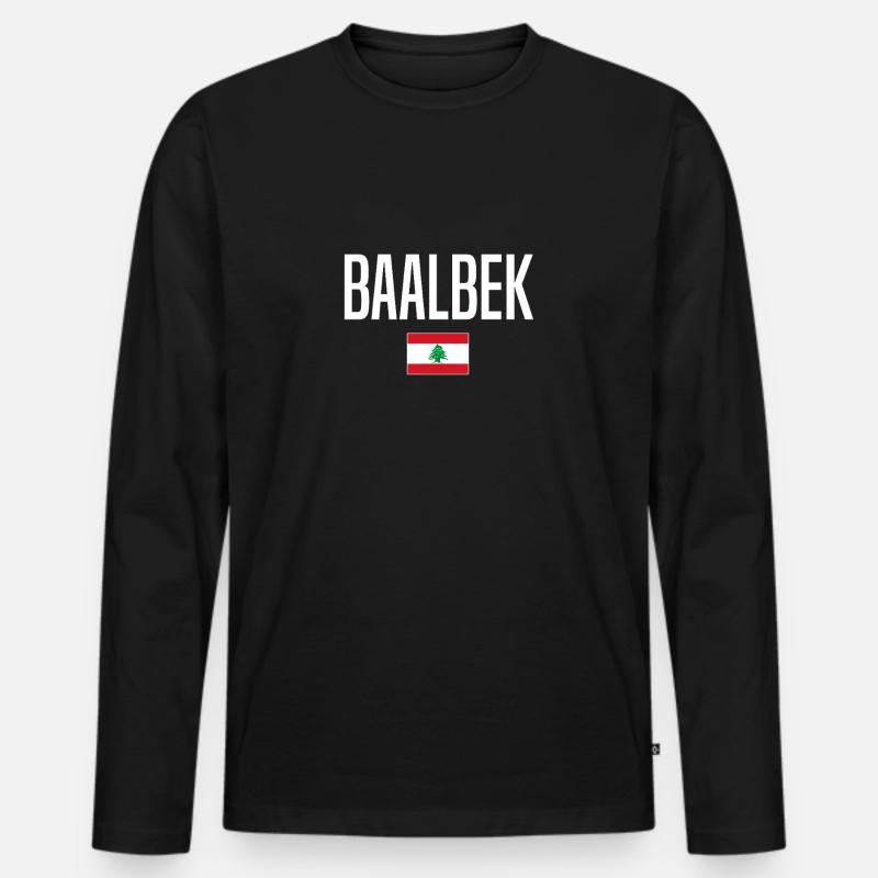 Baalbek Libanon - Männer Premium Bio Langarmshirt - Schwarz
