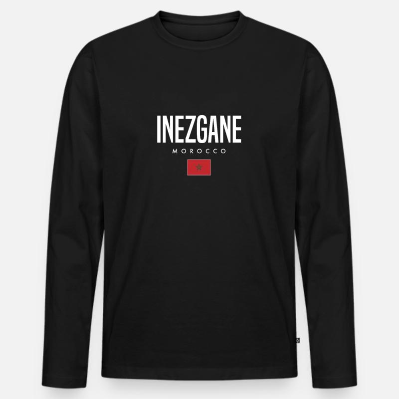 Inezgane Marokko - Männer Premium Bio Langarmshirt - Schwarz
