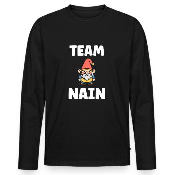 Dwarf - Men's Premium Organic Long Sleeve Shirt - black - Front - Nico (187cm)