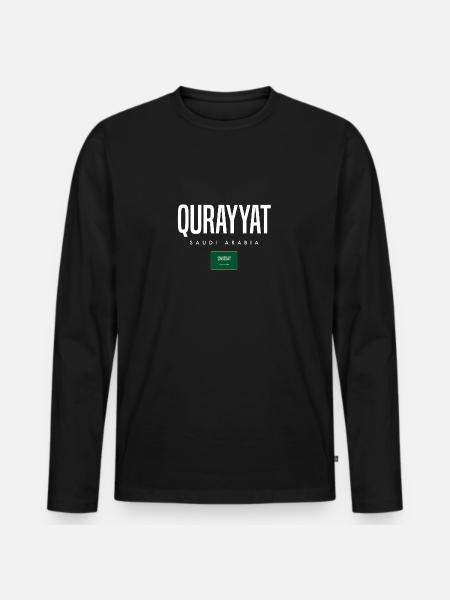Qurayyat, Saudi Arabia - Men's Premium Organic Long Sleeve Shirt - black