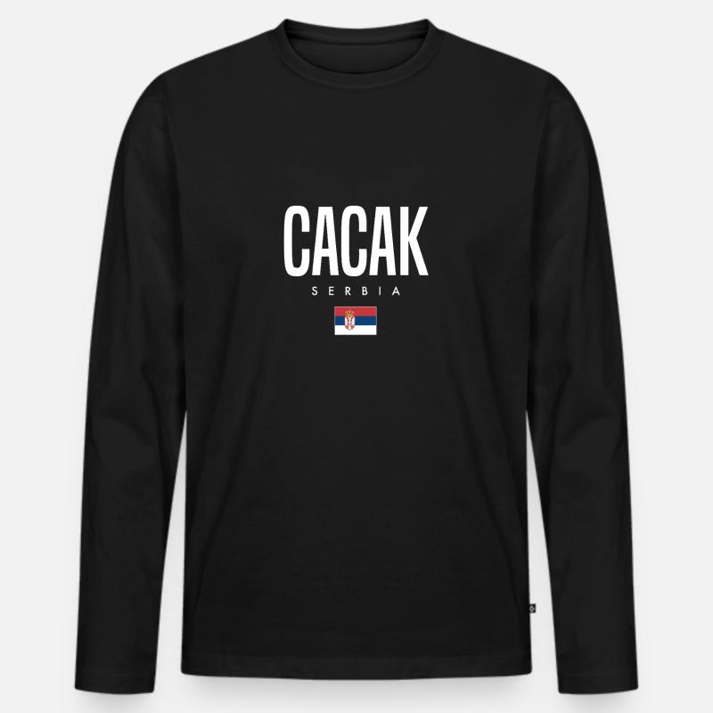 Cacak Serbien - Männer Premium Bio Langarmshirt - Schwarz