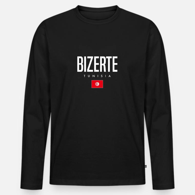 Bizerte Tunesien - Männer Premium Bio Langarmshirt - Schwarz