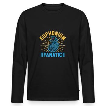 Euphonium Fanatic Baritone Marching Band - Männer Premium Bio Langarmshirt - Schwarz - Vorne - Nico (187cm)