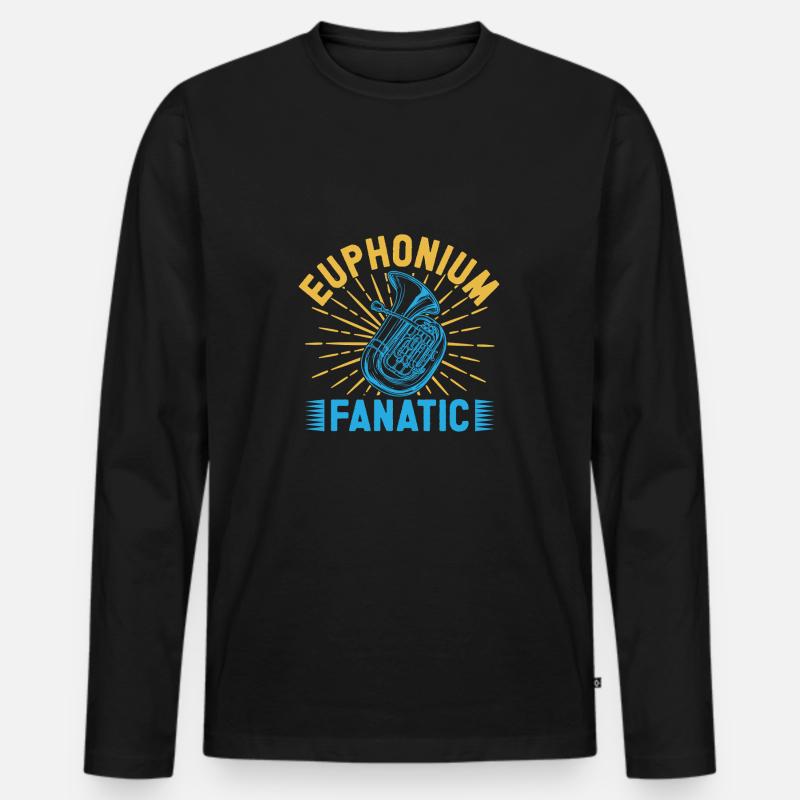 Euphonium Fanatic Baritone Marching Band - Männer Premium Bio Langarmshirt - Schwarz
