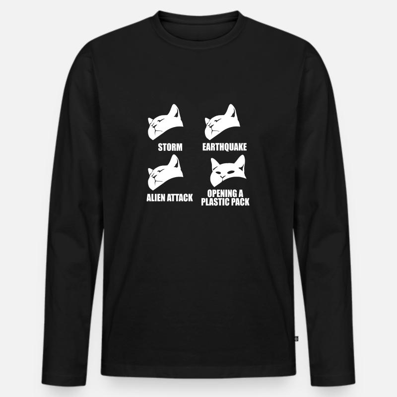 Chat - perception sélective - dire - T-shirt manches longues Premium bio Homme - noir