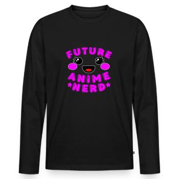 Cute Japanese Manga Women Girls Gift Otaku Kawaii - Männer Premium Bio Langarmshirt - Schwarz - Vorne - Nico (187cm)