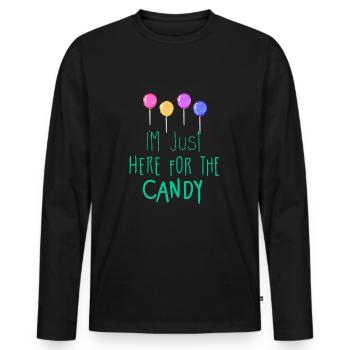 Candy Candy - Men's Premium Organic Long Sleeve Shirt - black - Front - Nico (187cm)