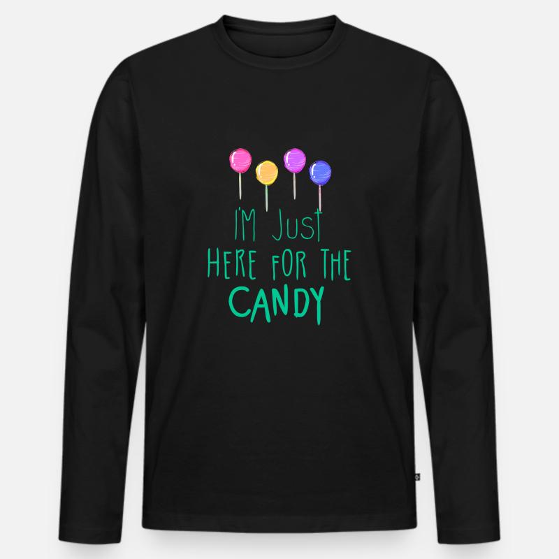 Süßigkeiten Candy - Männer Premium Bio Langarmshirt - Schwarz