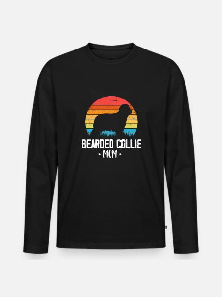 Bearded Collie - Männer Premium Bio Langarmshirt - Schwarz
