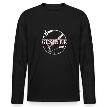 Metallbauer 2024 - Männer Premium Bio Langarmshirt - Schwarz - Vorne - Nico (187cm)