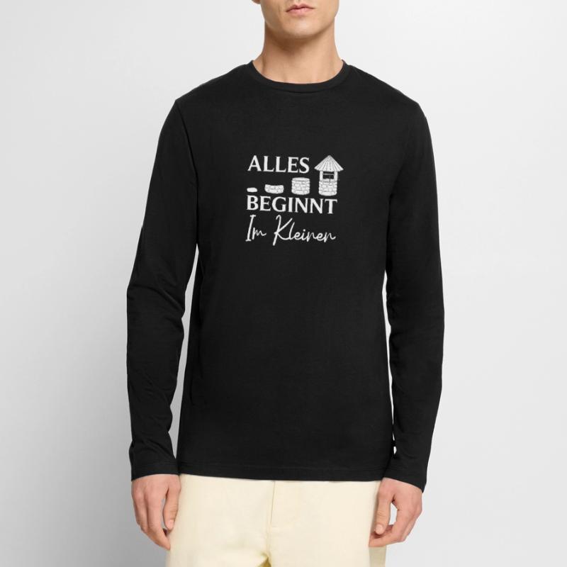 Construction de puits Tout commence dans le constructeur de petits puits T-shirt manches longues Premium bio Homme