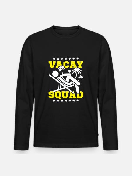 vacay squad - Men's Premium Organic Long Sleeve Shirt - black