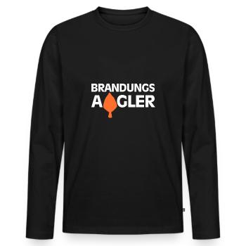 Ostsee Angeln Brandungsangler Meeresfisch Geschenk - Männer Premium Bio Langarmshirt - Schwarz - Vorne - Nico (187cm)