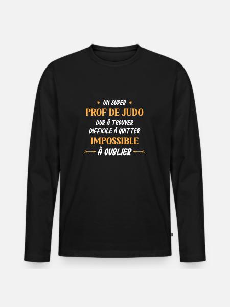 Super prof de judo - T-shirt manches longues Premium bio Homme - noir