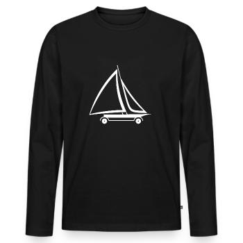 Sand yachting - Men's Premium Organic Long Sleeve Shirt - black - Front - Nico (187cm)
