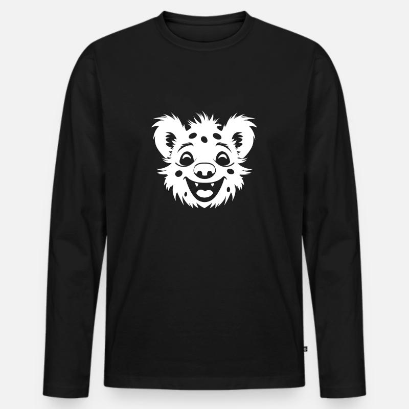 Hyäne - Männer Premium Bio Langarmshirt - Schwarz