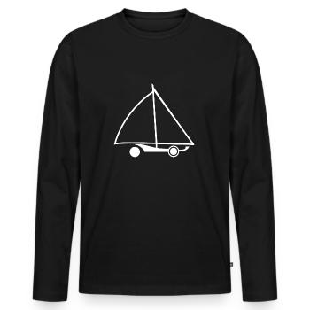 Sand yachting - Men's Premium Organic Long Sleeve Shirt - black - Front - Nico (187cm)