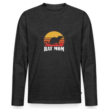 Pet Rat - Men's Premium Organic Long Sleeve Shirt - heather anthracite - Front - Nico (187cm)