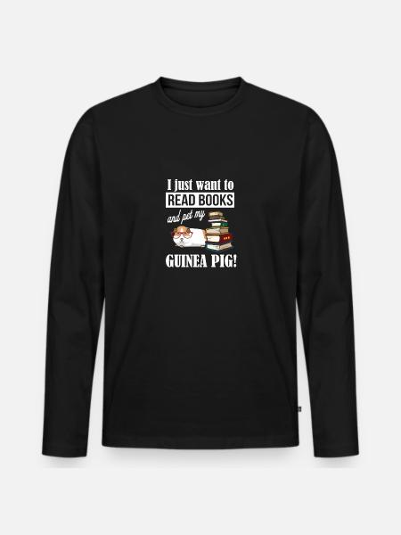 Guinea Pig - Men's Premium Organic Long Sleeve Shirt - black