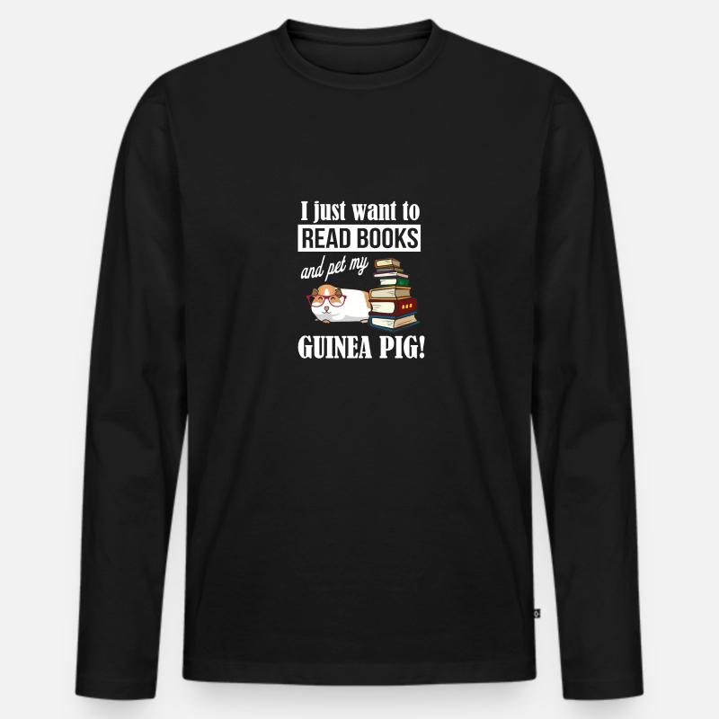 Meerschweinchen - Männer Premium Bio Langarmshirt - Schwarz