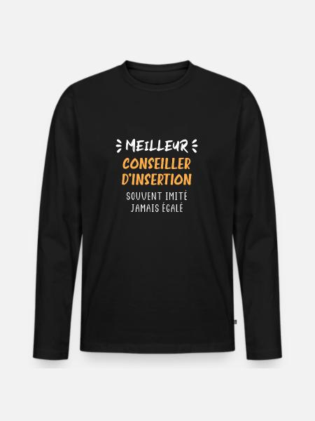 Meilleur conseiller d'insertion - T-shirt manches longues Premium bio Homme - noir