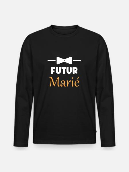 Futur marié - T-shirt manches longues Premium bio Homme - noir