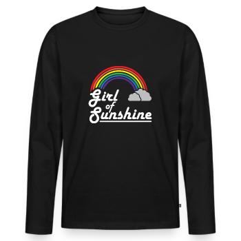 Girl of Sunshine - Männer Premium Bio Langarmshirt - Schwarz - Vorne - Nico (187cm)