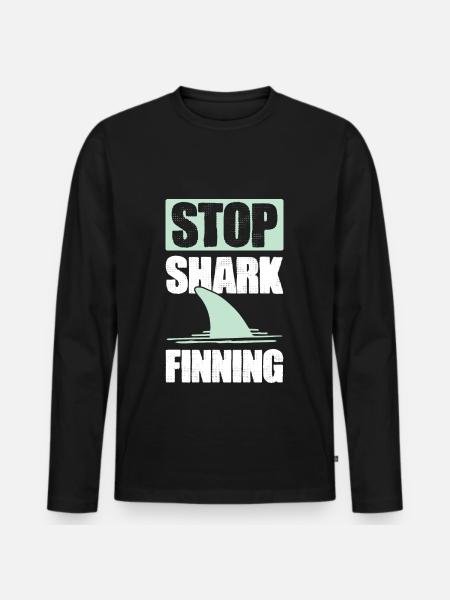 Animal welfare Sharks - Men's Premium Organic Long Sleeve Shirt - black