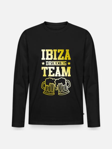 Ibiza Drinking Team - Men's Premium Organic Long Sleeve Shirt - black