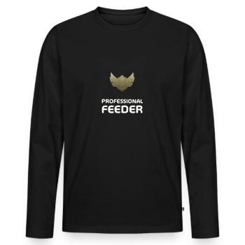 Professional Feeder - Merch of Legends - Männer Premium Bio Langarmshirt - Schwarz - Vorne - Nico (187cm)