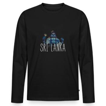 Sri Lanka Buddha Vacation Temple Central America Om - Men's Premium Organic Long Sleeve Shirt - black - Front - Nico (187cm)
