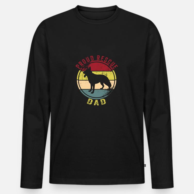 Schäferhund - Männer Premium Bio Langarmshirt - Schwarz
