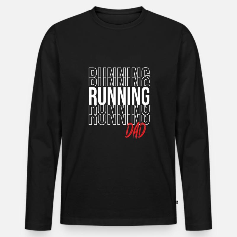 Marathon - Männer Premium Bio Langarmshirt - Schwarz