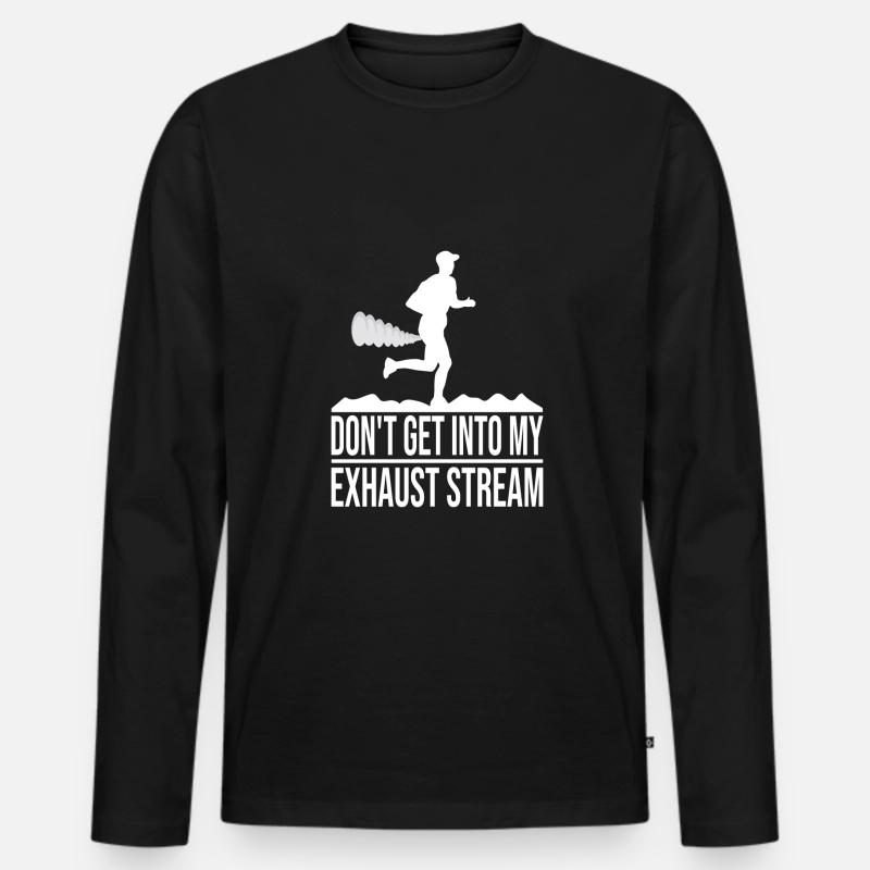 Marathon - Männer Premium Bio Langarmshirt - Schwarz