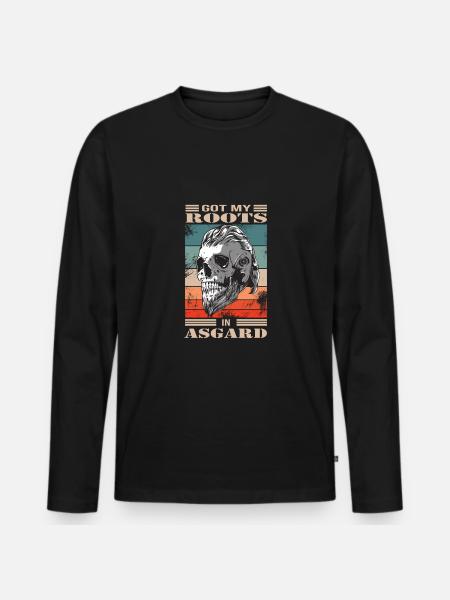 Viking - T-shirt manches longues Premium bio Homme - noir
