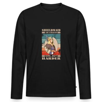 Viking - T-shirt manches longues Premium bio Homme - noir - Devant - Nico (187cm)