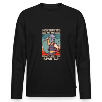 Viking - T-shirt manches longues Premium bio Homme - noir - Devant - Nico (187cm)