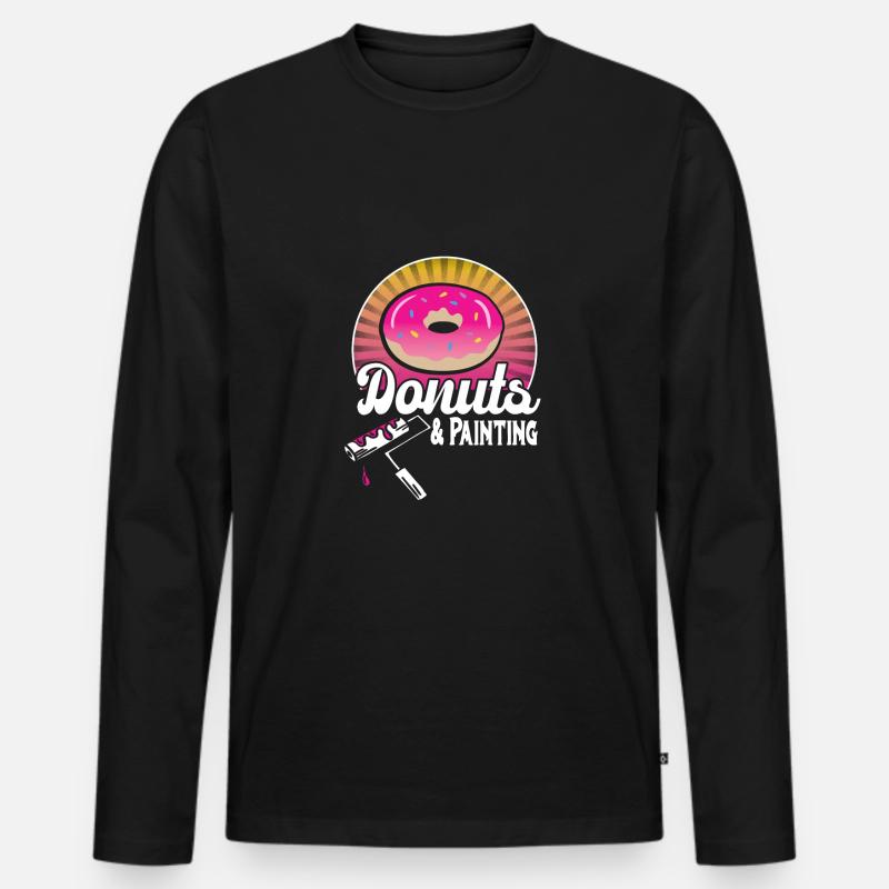 Maler - Männer Premium Bio Langarmshirt - Schwarz