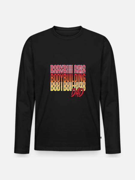 Bodybuilding - Männer Premium Bio Langarmshirt - Schwarz