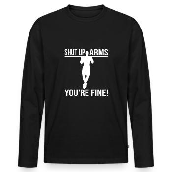 Circuit training - Men's Premium Organic Long Sleeve Shirt - black - Front - Nico (187cm)