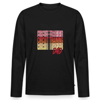 Circuit training - Men's Premium Organic Long Sleeve Shirt - black - Front - Nico (187cm)